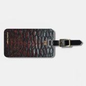 Étiquette À Bagage Luxury Executive Monogram Premium Leather (Devant horizontal)