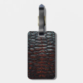 Étiquette À Bagage Luxury Executive Monogram Premium Leather (Dos Vertical)