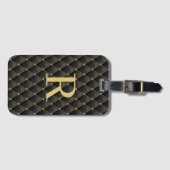 Étiquette À Bagage Luxury Stylish Monogram (Devant Horizontal)