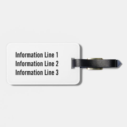 Étiquette À Bagage Lycée ou étudiant universitaire (Dos horizontal)