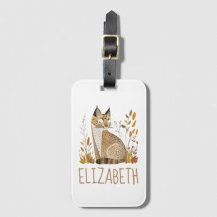 Étiquette À Bagage Lynx des Bois Personnalisé Mignon