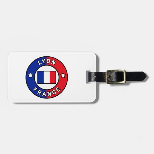 Étiquette À Bagage Lyon France (Devant horizontal)