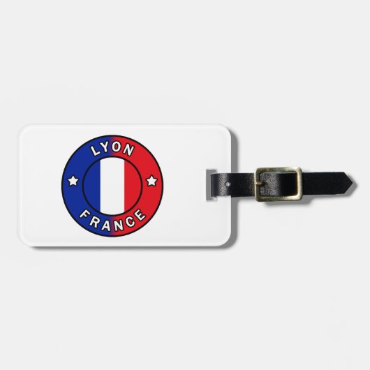 Étiquette À Bagage Lyon France (Devant horizontal)