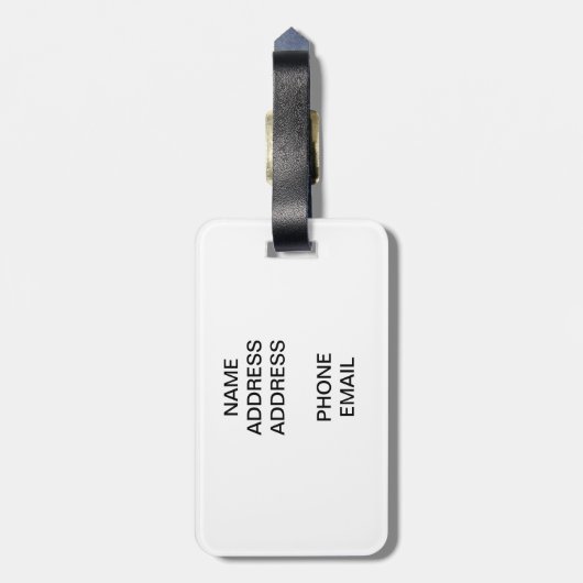 Étiquette À Bagage Lys blancs (Dos Vertical)