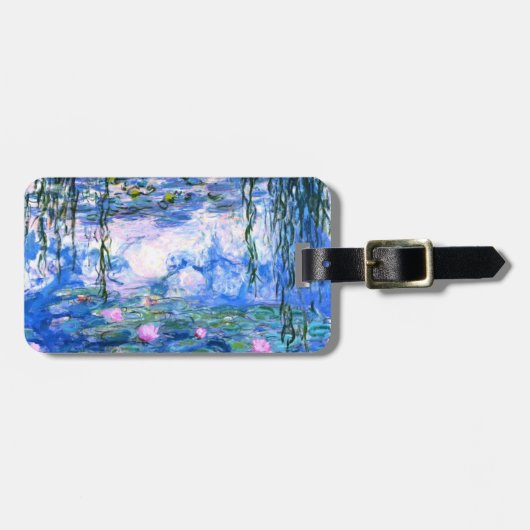 Étiquette À Bagage Lys d'eau rose Monet  (Devant horizontal)