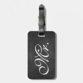 Étiquette À Bagage M. Chalkboard Luggage Tag (Dos Vertical)