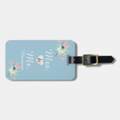 Étiquette À Bagage M. et Mme Chic Floral (Devant horizontal)