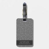Étiquette À Bagage M. et Mme chics Personalized de mod de gris de (Dos Vertical)