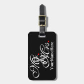 Étiquette À Bagage M. et Mme Husband Wife His Hers épouse (Devant Vertical)