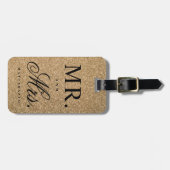 Étiquette À Bagage M. et Mme parties scintillantes de faux épousent (Devant horizontal)