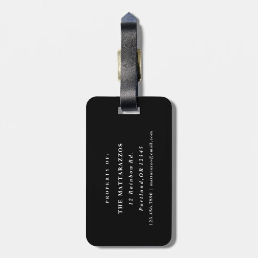 Étiquette À Bagage M. et Mme parties scintillantes de faux épousent (Dos Vertical)