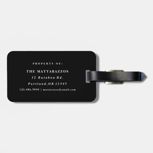 Étiquette À Bagage M. et Mme parties scintillantes de faux épousent (Dos horizontal)