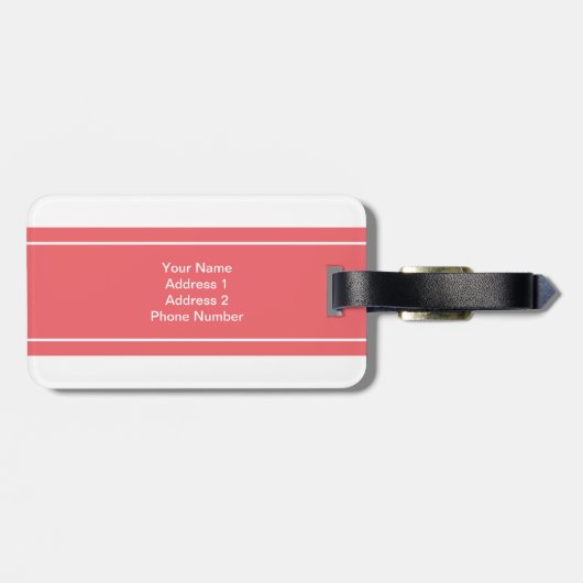 Étiquette À Bagage M. et Mme personnalisés Newly Weds Monogram (Dos horizontal)