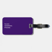 Étiquette À Bagage M. et Mme pourpres bagage étiquettent pour lui (Dos horizontal)