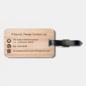 Étiquette À Bagage M. et Mme Rustic Wood Mariage Voyage neuf (Dos horizontal)