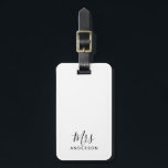 Étiquette À Bagage M. et Mme. | Script moderne noir et blanc<br><div class="desc">"Mr and Mrs" Black and White Modern Script Personnalisé Couple Cadeau Parfait comme cadeau de mariage pour les nouveaux mariés,  cadeaux d'anniversaire de mariage,  cadeaux de Saint Valentin et cadeau pour toutes les occasions.</div>