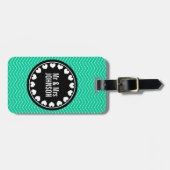 Étiquette À Bagage M. et Mme verts en bon état étiquette de bagage (Devant horizontal)