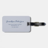 Étiquette À Bagage M. Groom Indigo et Couples Mariages de pierre (Dos horizontal)