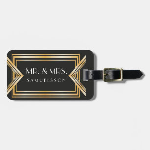 Étiquette À Bagage M. & Mme Travel Bagage Balise  Gatsby inspiré
