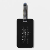 Étiquette À Bagage M. & Mme Travel Bagage Balise |Gatsby inspiré (Dos Vertical)