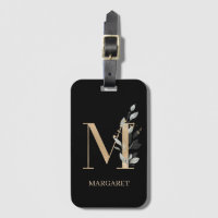 M Monogramme Floral Personnalisé