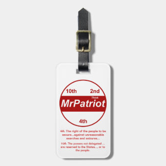 Étiquette À Bagage M. Patriot, le bagage