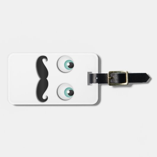 Étiquette À Bagage M. stache (Devant horizontal)