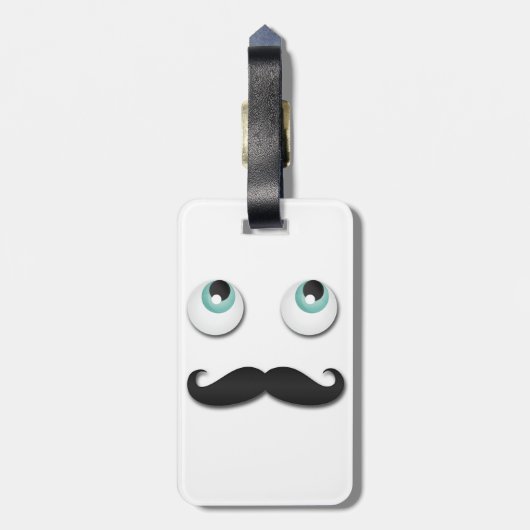 Étiquette À Bagage M. stache (Dos Vertical)