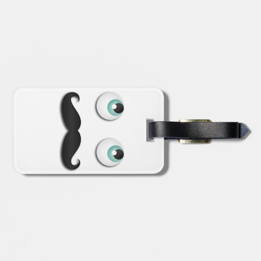 Étiquette À Bagage M. stache (Dos horizontal)