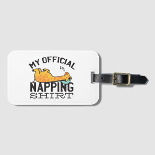 Étiquette À Bagage Ma chemise de sieste officielle - Giraffe endormie