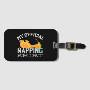 Étiquette À Bagage Ma chemise de sieste officielle - Giraffe endormie
