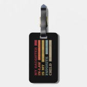 Étiquette À Bagage Ma Fille En Droit Est Mon Enfant Préféré (Dos Vertical)