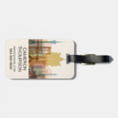 Étiquette À Bagage Macao, horizon de ville de la Chine | (Dos horizontal)