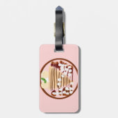 Étiquette À Bagage Macaron (Dos Vertical)