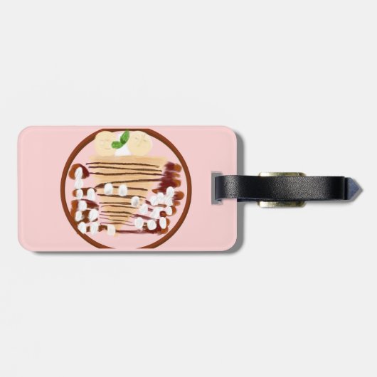 Étiquette À Bagage Macaron (Dos horizontal)