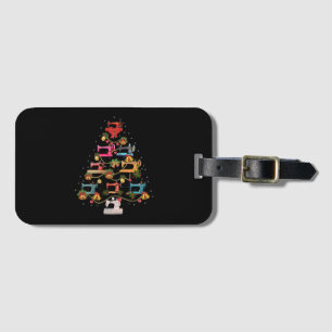Étiquette À Bagage Machine à coudre Arbre de Noël