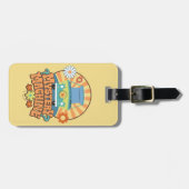 Étiquette À Bagage Machine de mystère Van Floral Graphisme (Devant horizontal)