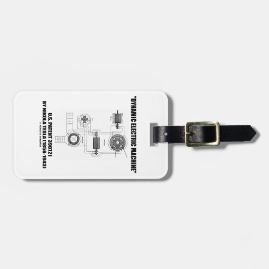 Étiquette À Bagage Machine électrique dynamique U.S. Patent Nikola Te (Devant horizontal)