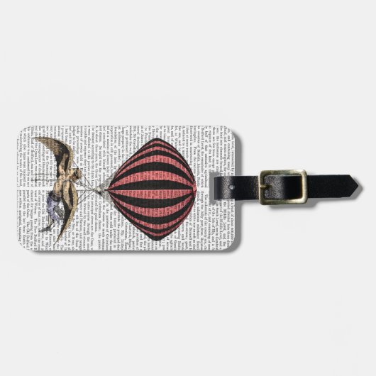 Étiquette À Bagage Machine vintage (Devant horizontal)