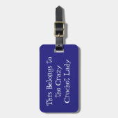 Étiquette À Bagage Madame folle de crochet (Devant Vertical)