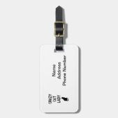 Étiquette À Bagage Madame folle verticale Design de chat (Devant Vertical)