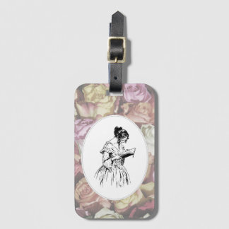 Étiquette À Bagage Madame victorienne Reading