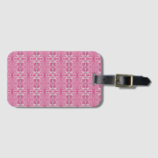 Étiquette À Bagage Magenta Abstract Block Print Luggage Tag