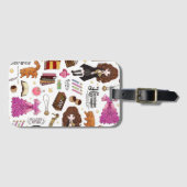 Étiquette À Bagage Magical Hermione Granger Watercolor (Devant Horizontal)