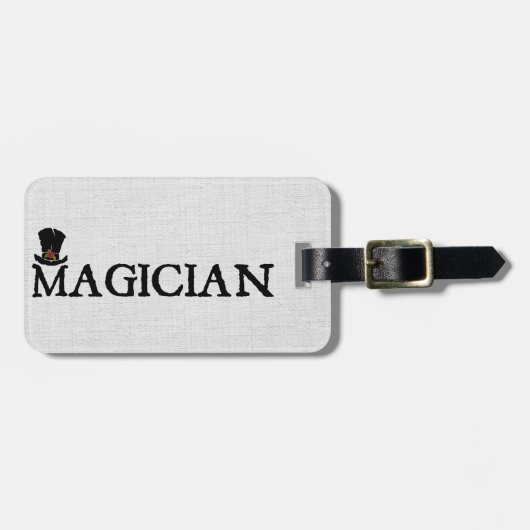 Étiquette À Bagage Magicien et casquette (Devant horizontal)