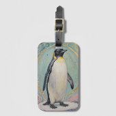 Étiquette À Bagage Magique Pastel Penguin (Devant Vertical)
