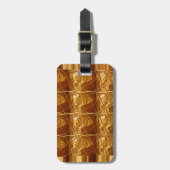 Étiquette À Bagage Magnifique carte africaine Imprimer Design doré (Devant Vertical)