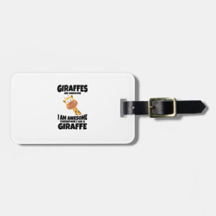 Étiquette À Bagage Magnifique Cartoon Je suis une Chemise Giraffe pou