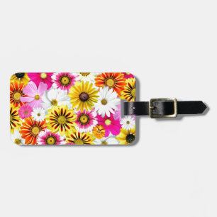 Étiquette À Bagage Magnifique fleurs rose jaune Accessoires motifs