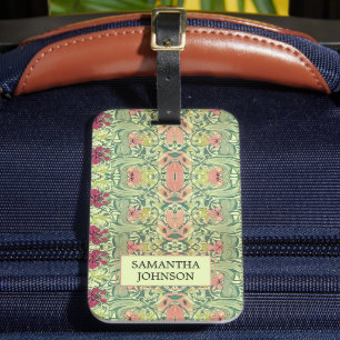 Étiquette À Bagage Magnifique floral élégant inspiré de William Morri